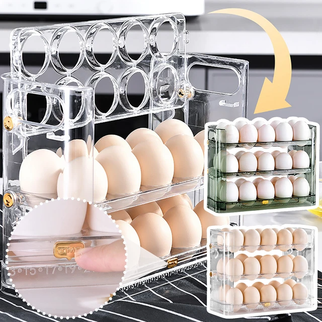 Egg Holder for Refrigerator, Large Capacity Egg Container for Refrigerator