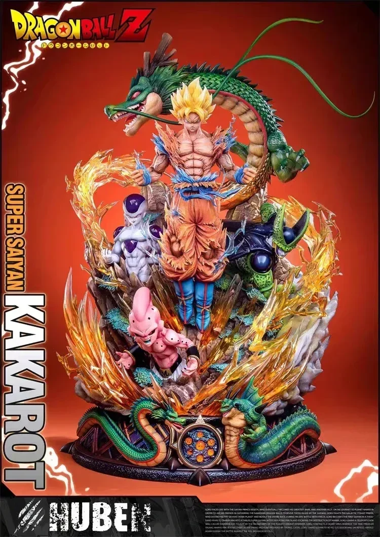 

23cm Dragon Ball Figure Super Saiyan Son Goku Figure Cell Shenron Buu Anime Figure Gk Statue Figurine Model Doll Collection Gift