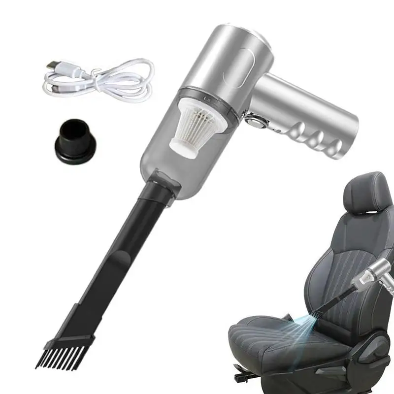 휴대용 자동차 진공 청소기, USB 충전, 2 in 1 흡입 깍지 먼지 송풍기 청소 도구, 자동차 전자 제품