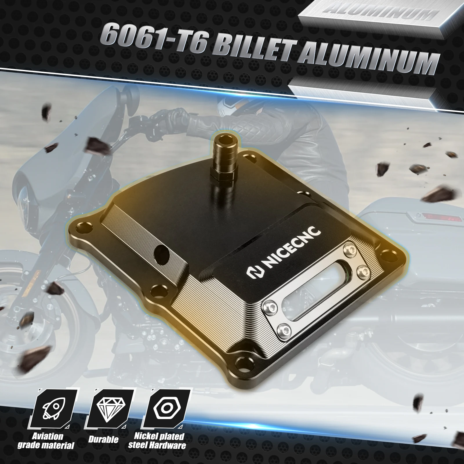 Für Harley M8 Motor Street Glide FLHX /Special 17-24 Belüftete Getriebe-Abdeckung Road King FLHR Road Glide Fat Boy Low Rider – Detail 5