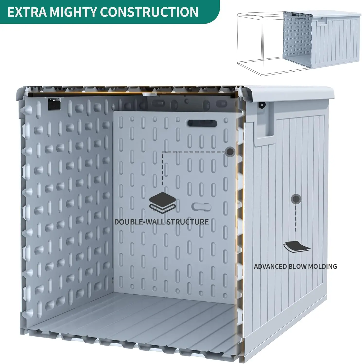 XXL 230 Gallon Large Deck Box 5