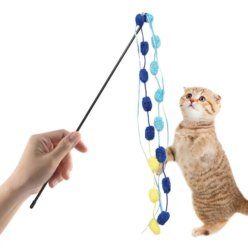 

Cat Interactive Toy Feather Teaser Stick Wand Pet Feather Toy Bell Catcher Product For Cat Exercise Indoor