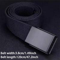 New Men Belt New Fashion Unisex Army Tactical Waist Belt Jeans Male Casual Luxury Canvas 3.8cm Webbing Waistband Ceinture Femme 4