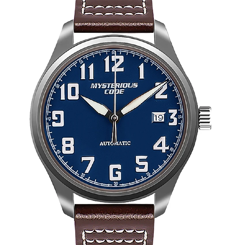

Titanium Watch Men NH35 Automatic Mechanical Wristwatch Retro Pilot Self Winding Sapphire Crystal Luminous Clock Relojes Hombre