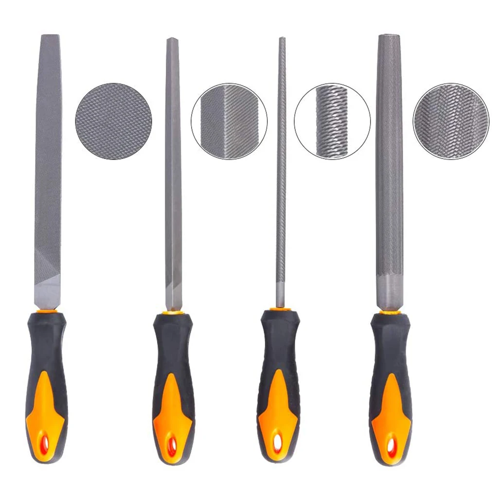 17 Pcs/set Carbon Steel File Kit Rubber Handle Rasp Set Metal Wood Glass Ceramic Polishing Tool