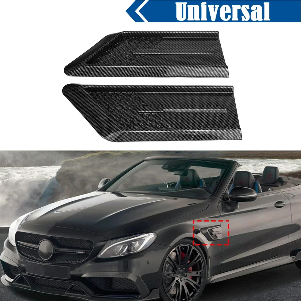 

Car Side Air Flow Vent Cover Universal Front Fender Trim Sticker For Mercedes Benz W212 W176 W205 AMG/ BMW/ VW/ Audi etc