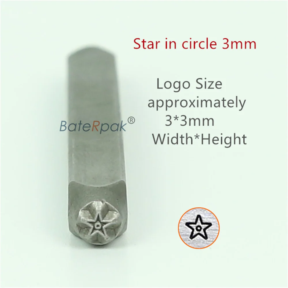 Steel Punch Stamps 2/2.5/3/4/5/6/8mm Star Design letters DIY Bracelet/jewelry symbols alphabet stamps,metal stamps,embossing stamps