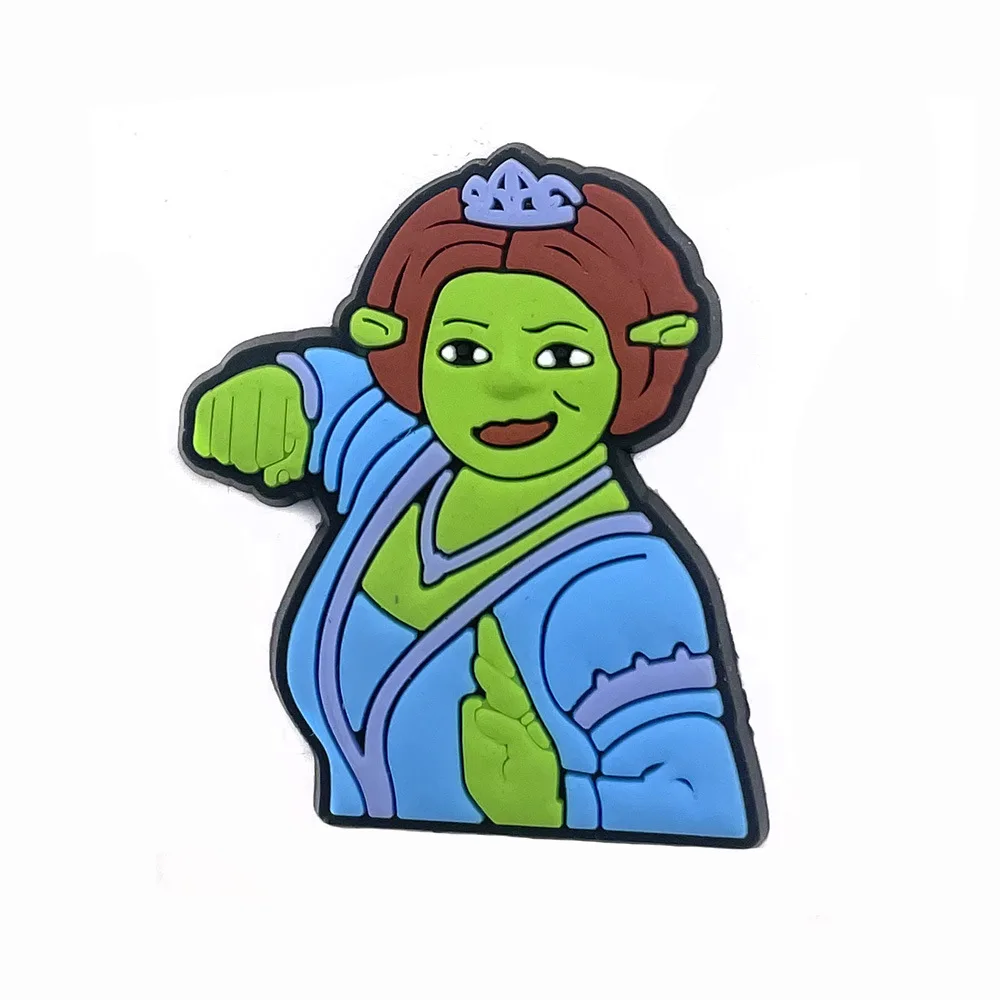 1Pc Cartoon Shrek Shoe Charms Decoration for Croc Clogs Sandals Garden Shoe  Accessories Funny Jibz for Kids Party Gifts - AliExpress