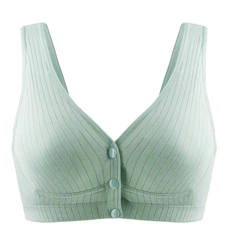 Pure Cotton Nursing Bra Women's Breastfeeding Maternity Underwear Women Pregnancy Plus Size Bralette Gather Crop Top Women 3
