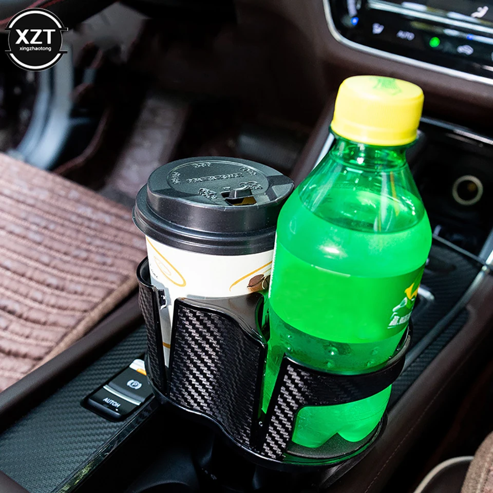 2 Pezzi Portabicchieri Auto, Portabevande Regolabile Portabottiglie Per Tazze Thermos, Tazze da Caffè, Lattine per Bevande, Auto Portabevande(nero