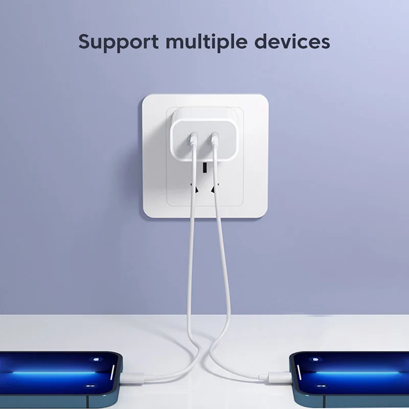 40W Dual Port Type C PD Fast Charger with USB-C to USB-C Cable