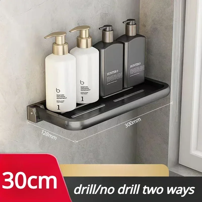מדפי אמבטיה קיר רכוב מדף מתקפל לחדר אמבטיה עמיד למים מתל חדר שירותים כביסה המארגן