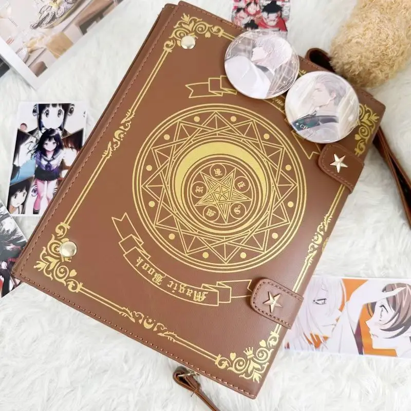 Anime Cosplay Magic Grimoire Backpack Cute Transparent Shoulder Bag for Women Large Capacity Student Bookbag Daily Use