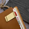 Fromthenon Metal Leather Pen Holder Brass Stainless Steel Pencil Clip Vintage Diary Notebook Pen Holder Loose Leaf Clip 2