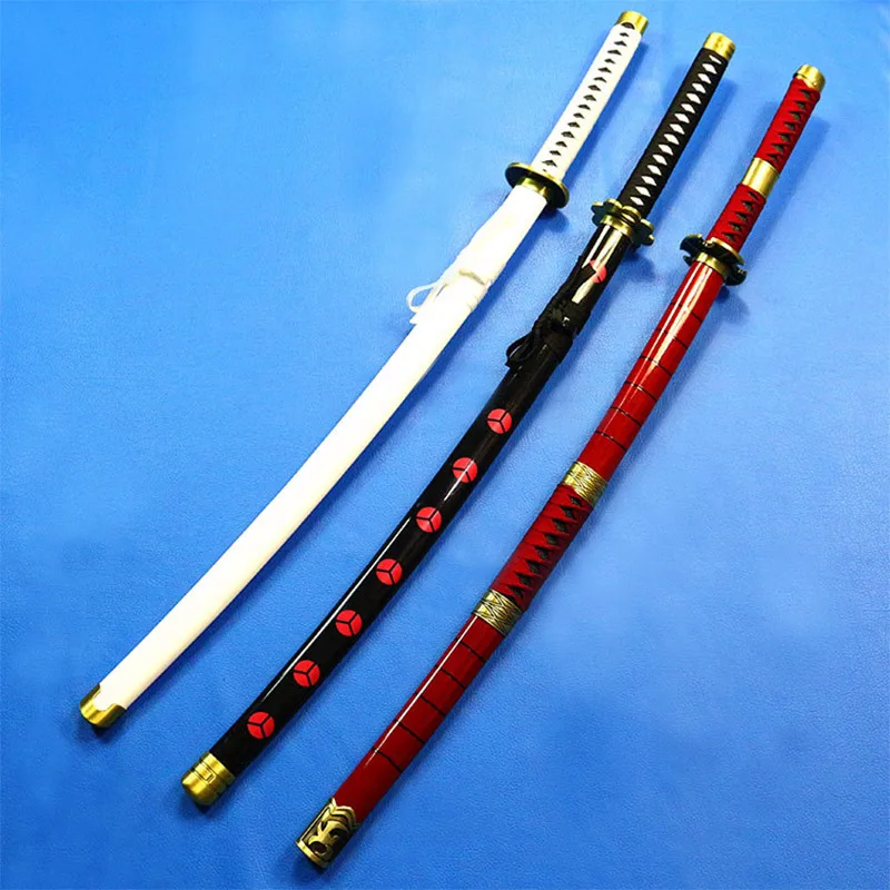 3-pcs Set Roronoa Zoro Swords 104cm Handmade Katana Japanese Anime Cosplay  Sword Shusui Enma Kitetsu Free sword holder and belt - AliExpress