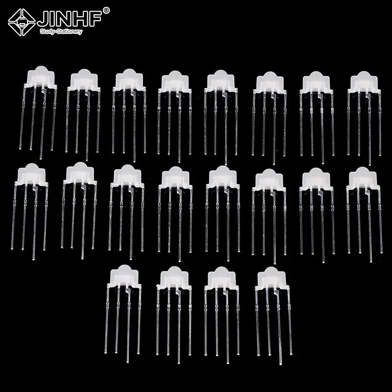 기계식 키보드 라이트 RBG LED 4 핀 RBG 램프, 풀 컬러 포카일, OTM, 게이트론, 그리텍 스위치, 키쿨, 레이저 키보드용, 20 개