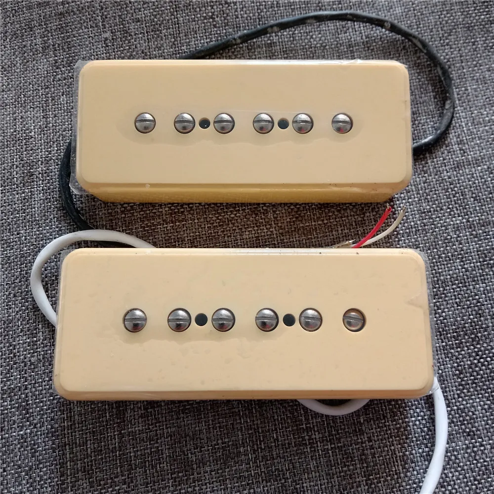 

New Light Yellow Electric Guitar P90 Pickups Neck and Bridge Pickups BJH-63