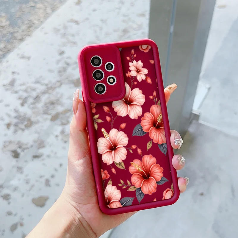 Elegant Pink Peach Blossom Soft Phone Case Cover