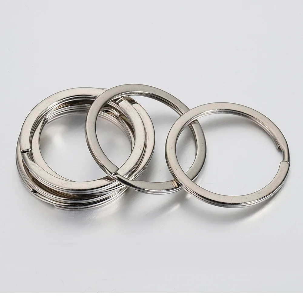 20pcs Stainless Steel Key Rings Assorted Sizes