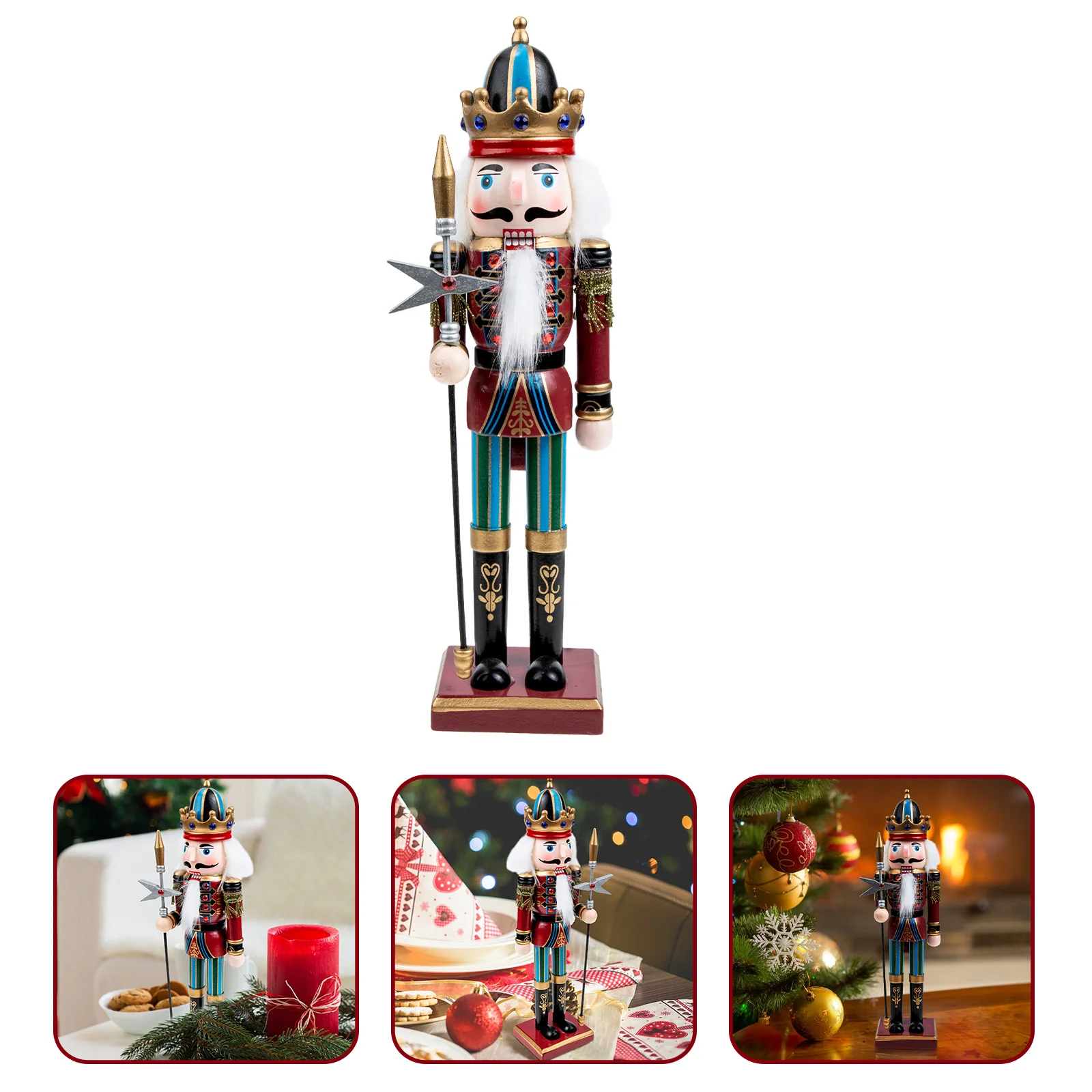 

Adornos Para Mesa De Comedor Nutcrackers Decorations Dining Table Christmas Traditional Xmas Soldier Desktop Wood Ornaments