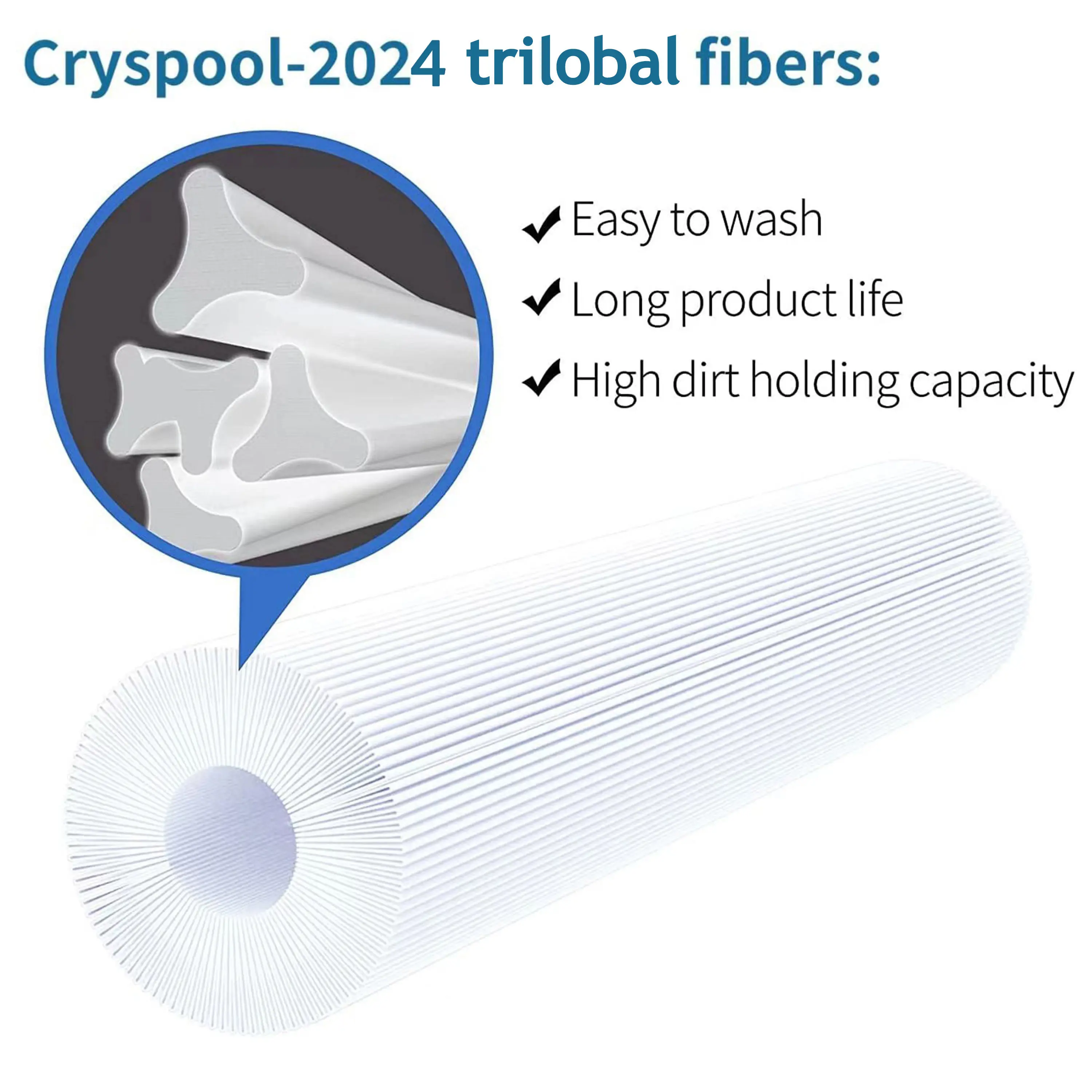 Pool Filter Compatible with C1200, CX1200RE, PA120, C-8412, FC-1293, WaterwayClearwaterII, ProClean 125, 4 Pack 2