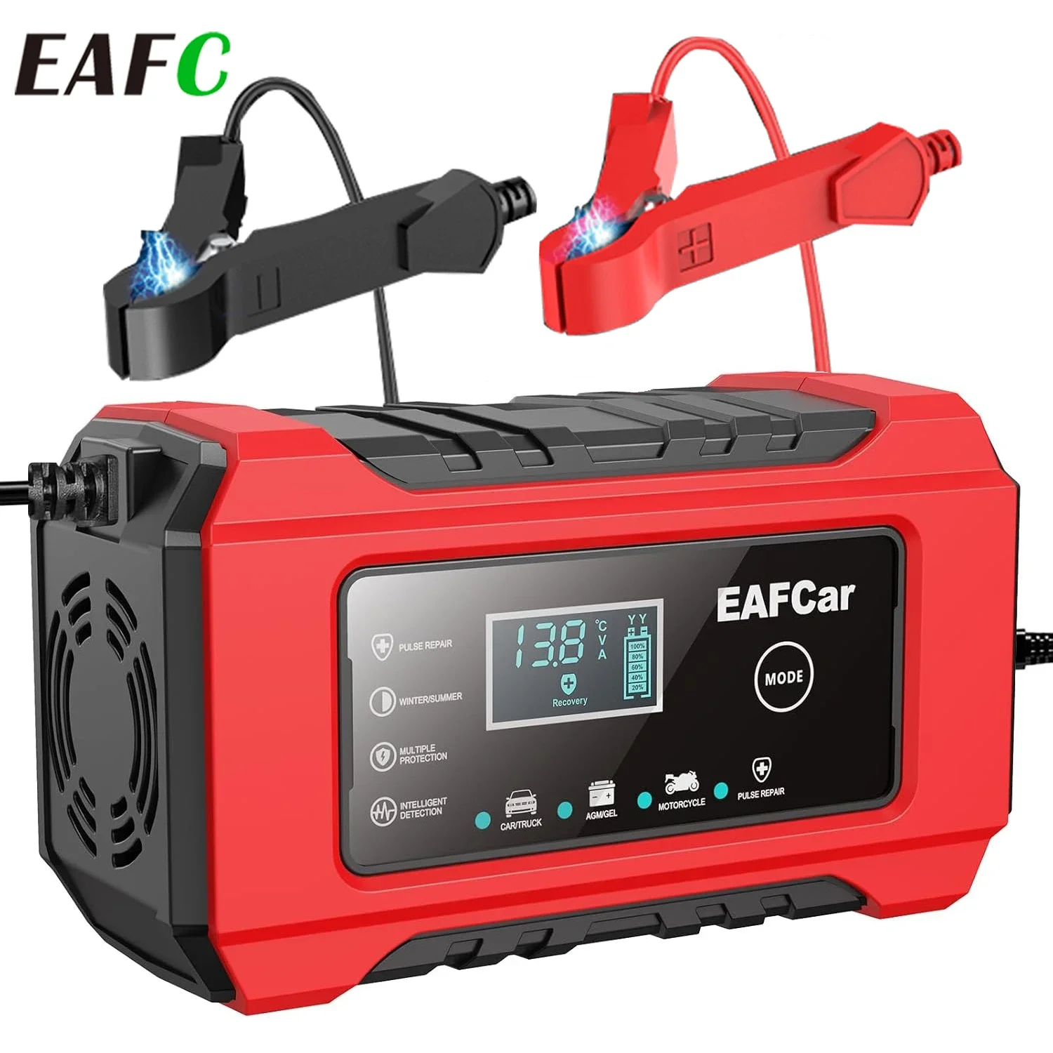 Smart Fully Automatic 12V 6A Car Battery Charger