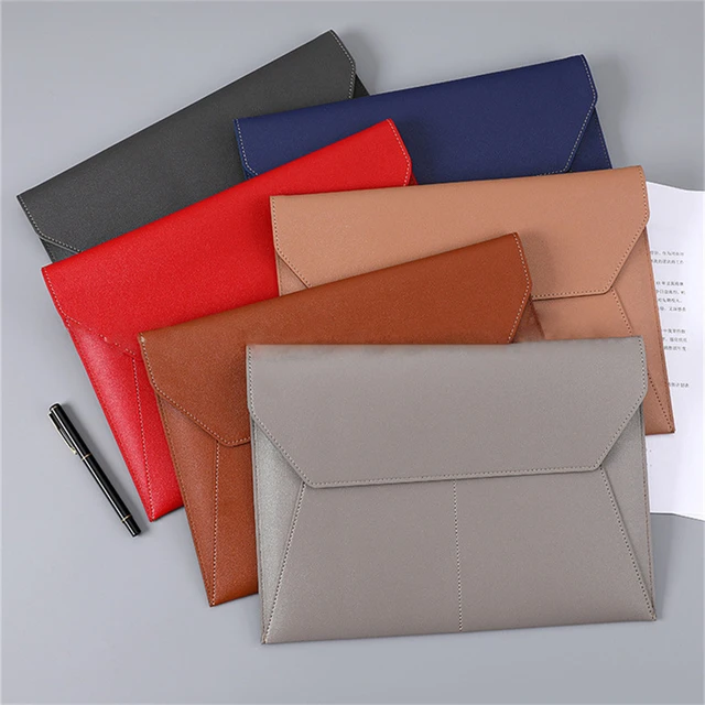Red Leather Stationery Box With Envelopes, Stationery And Magnetic Snap