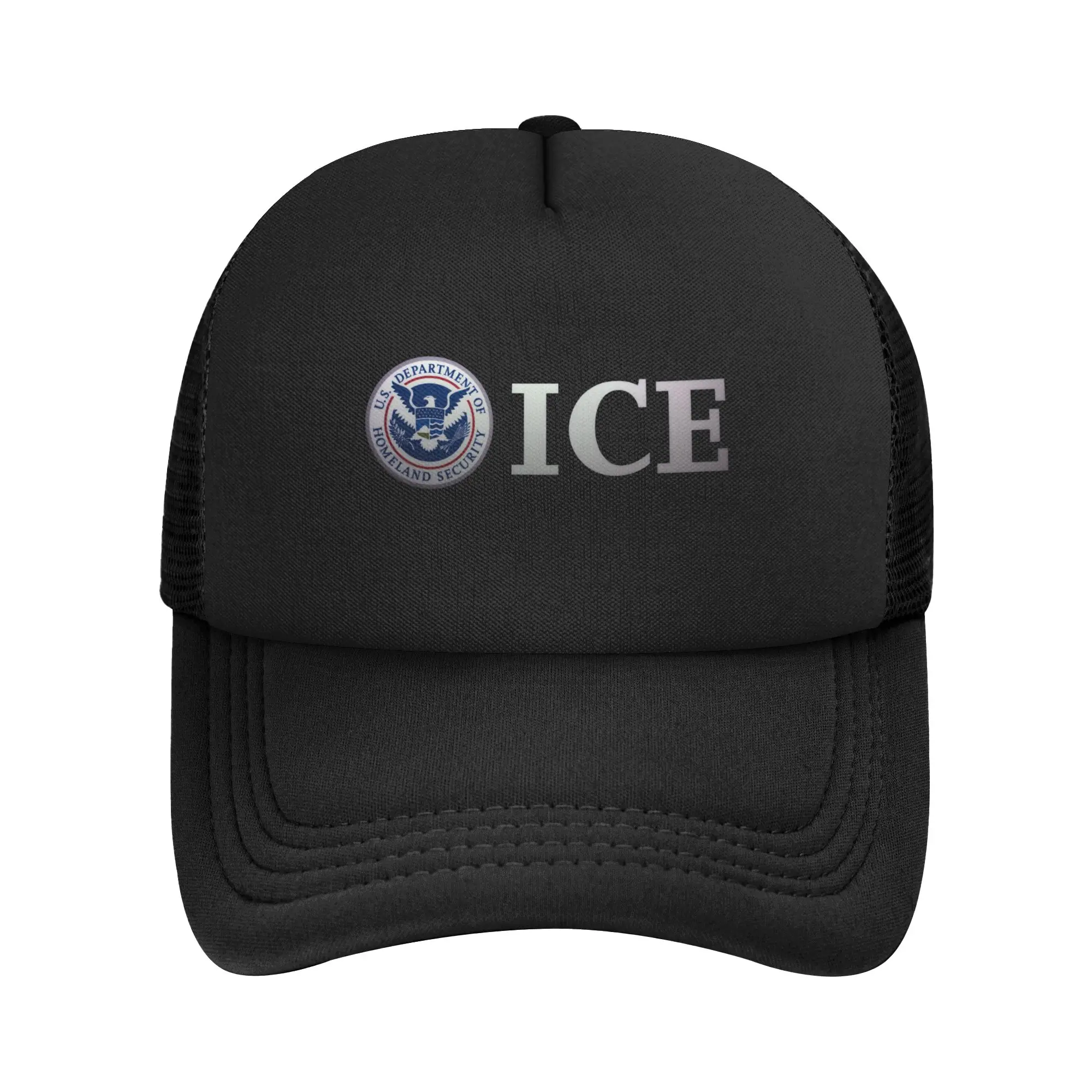 Gorra de camionero de la ICE (Immigration and Customs Enforcement), gorras de béisbol de malla, gorras snapback, gorras para el sol, gorras ajustables para pesca