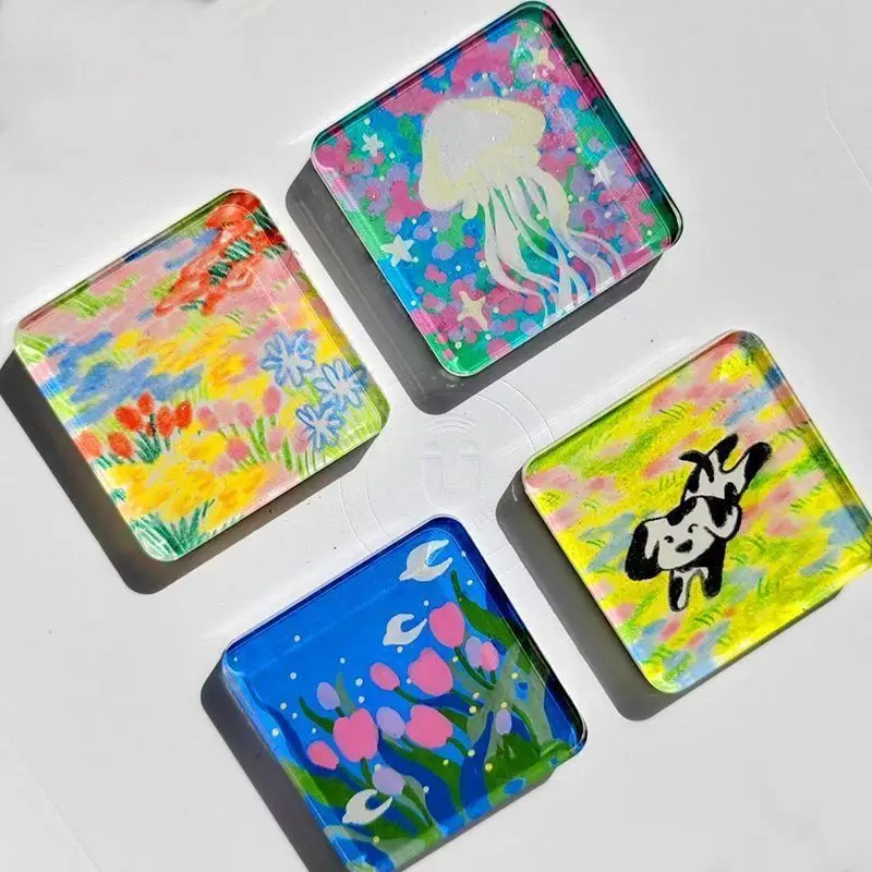 DIY Home Decor: Transparent Acrylic Magnet Set (5/10pcs)