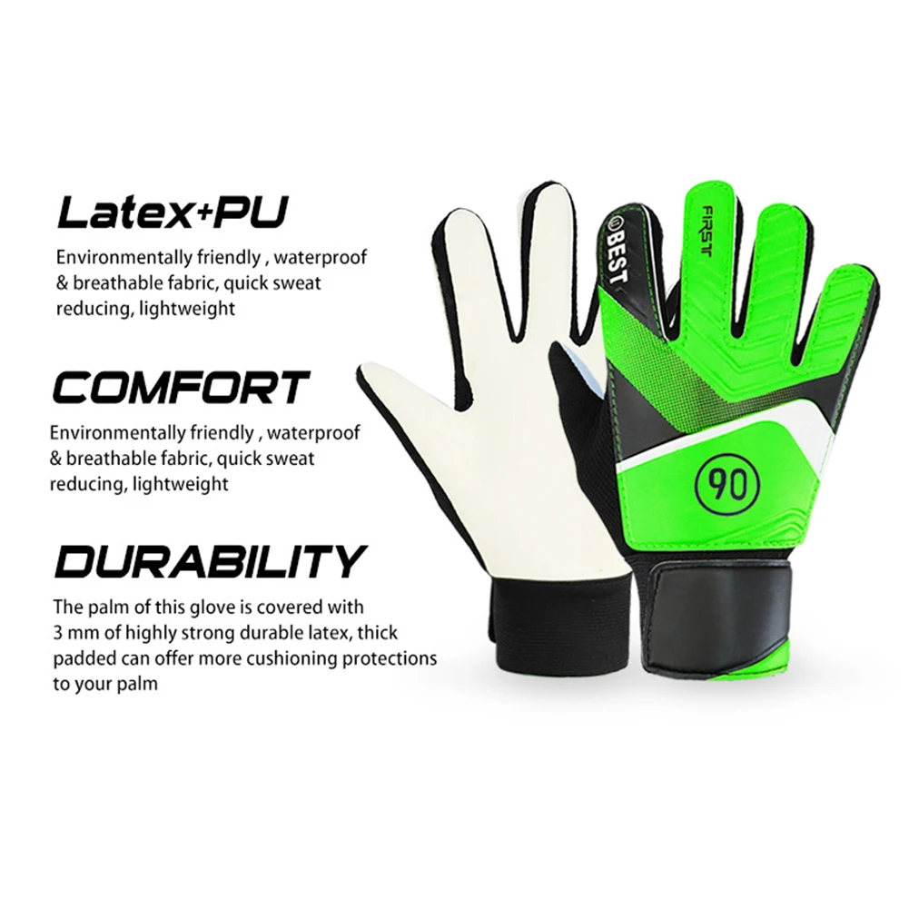Goal Keeper Gloves Latex Support Football Goalkeeper Gloves Full