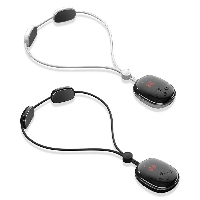 

Portable Pendant Neck Massager Smart Electric Pulse Massager With Heat Dual Pulse 5 Modes And 15 Levels Of Intensity Massager