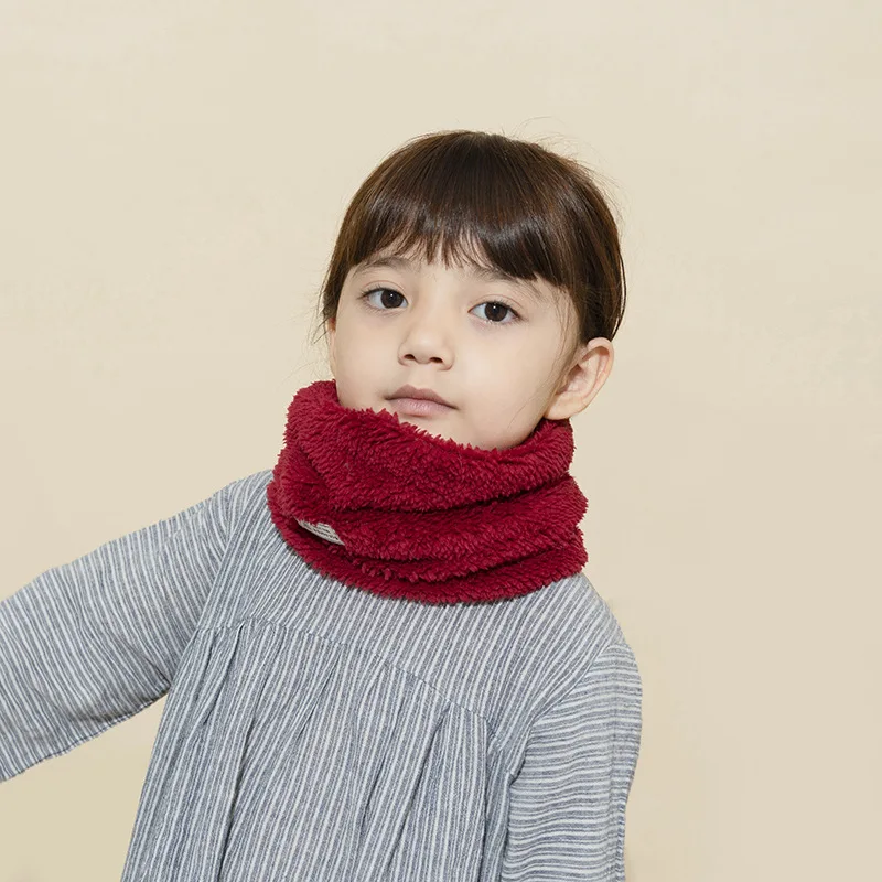 Velvet Girls Neck Scarf Toddler Winter Scarf Thick Warm Boys Baby Plush Collar Children Ring Baby Winter Accessories