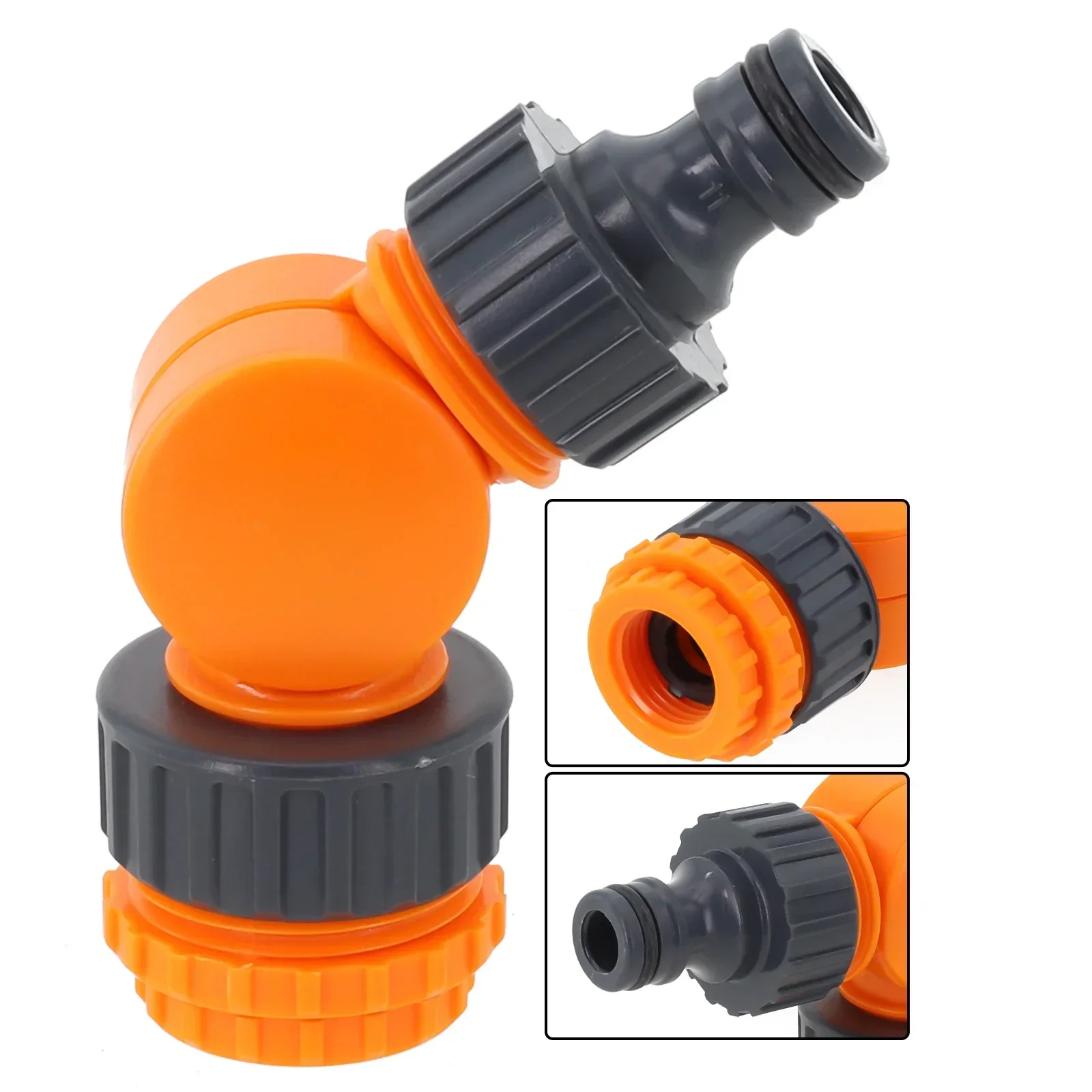 1x Garden Hose Tap Thread Angle Adjustable Quick Connector For 13mm Hose 180&deg; Rotatable