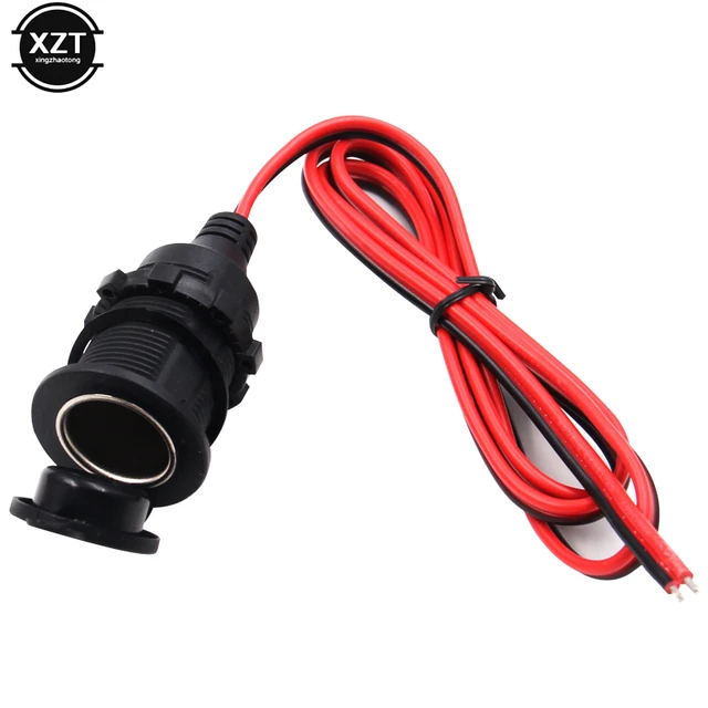 DC 12V 24V auto zigarettenanzünder buchse Auto Zigarette Leichter Buchse  Euro Stecker Netzteil Adapter mit Standard Mutter Verdienst Abdeckung Panel  montieren - AliExpress