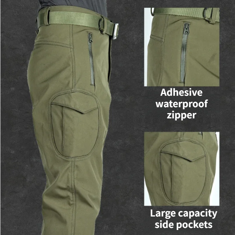 Winter Tactical Sets Men SoftShell Jacket Fleece Pants Waterproof Windproof Warm Suits Outdoor Hiking Hunting Combat Uniform hiking jackets waterproof hiking jackets waterproof jacket waterproof coats tactical combat suit