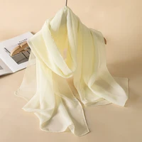 2023 New Fashion Summer Women soild color Beach Scarf Silk Shawls Headband Female Headband Wraps Sunscreen Hijab Wholesale 4