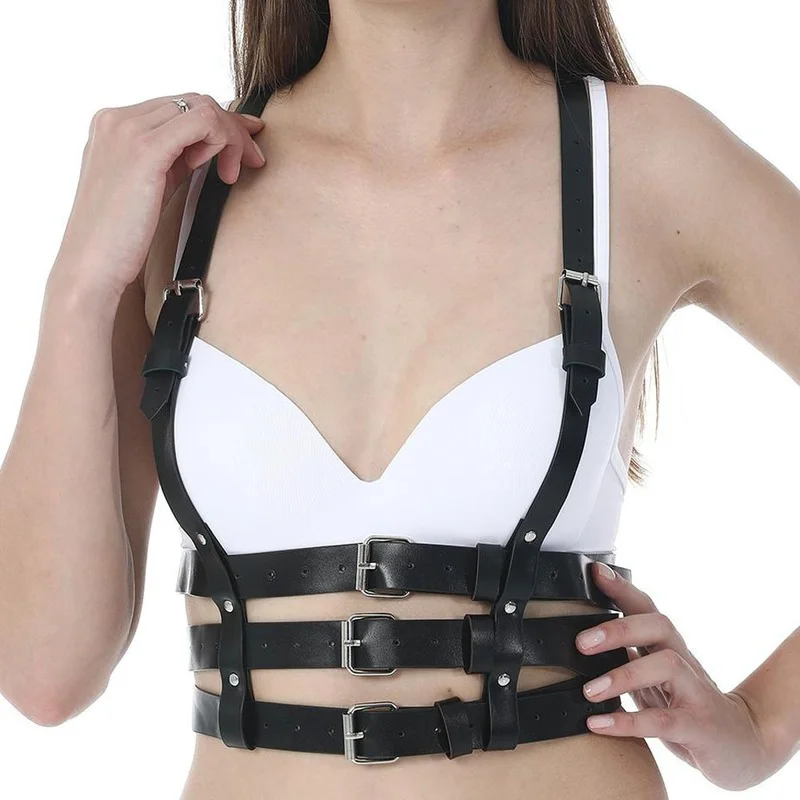 

EagleKu Women Waist Belt Female 18+ Punk Buttocks Pole Dance Gothic Clothes Body Sensual Lingerie Woman Accessories