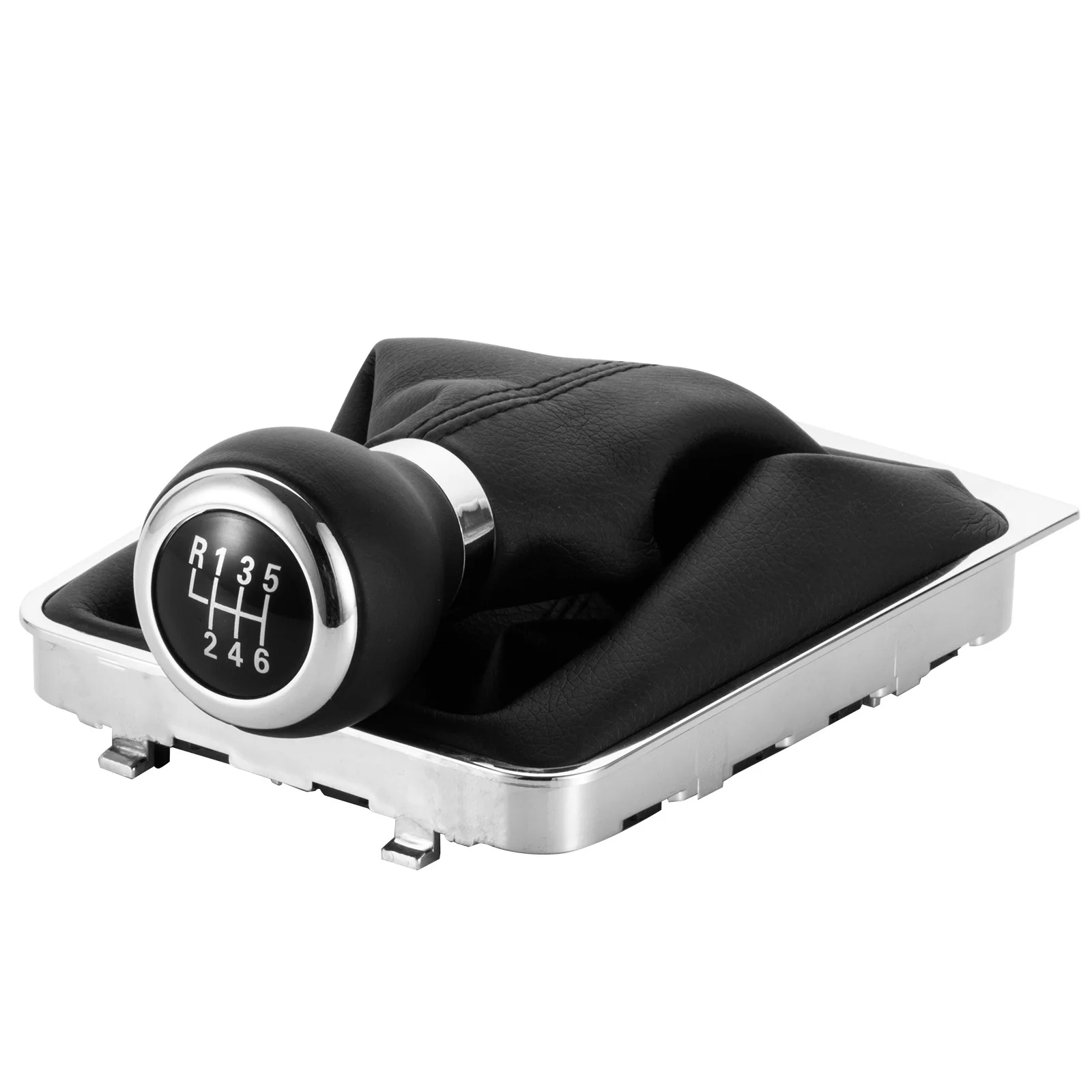 5 6 Speed Gear Shift Knob Lever Stick Gaiter Boot Cover Collar For Volkswagen VW Passat B6 2005 2006 2007 2008 2009 2010 2011 car gear shift knob