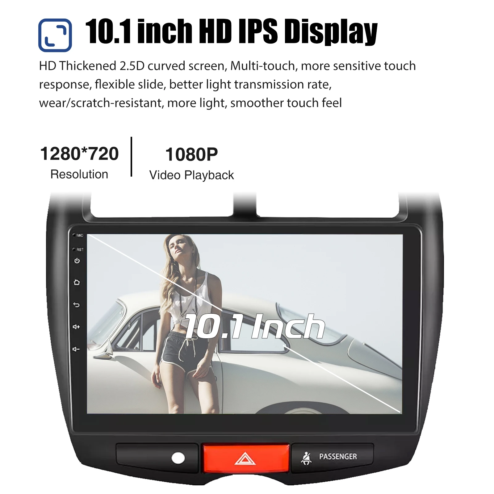 ESSGOO 2 DIN Android 14 Autoradio 10" für Mitsubishi ASX 2010-2016 - GPS Navigation Bluetooth FM/RDS CarPlay Android Auto Lenkradfernbedienung WiFi Multimedia Video Player Mirror Link Head Unit – Detail 5
