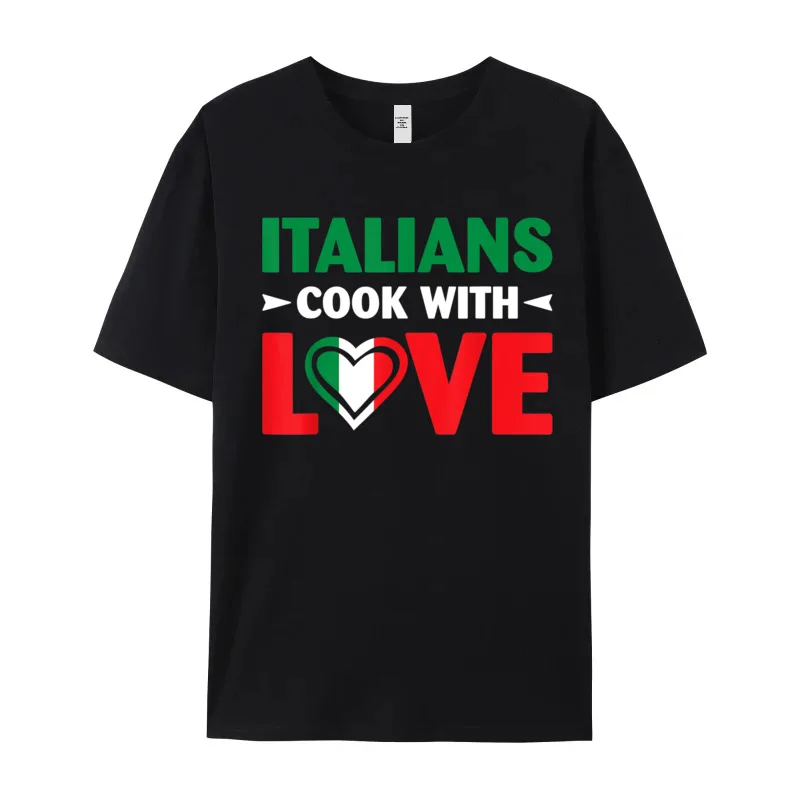 Casual Cook With ove Ita ian O-Neck T Shirts Autumn Tops & Tees Short Sleeve for Women Loose Pure Cotton Normal T Shirt Cook With ove Ita ian Chef Funny Sayings Quotes 1846 black
