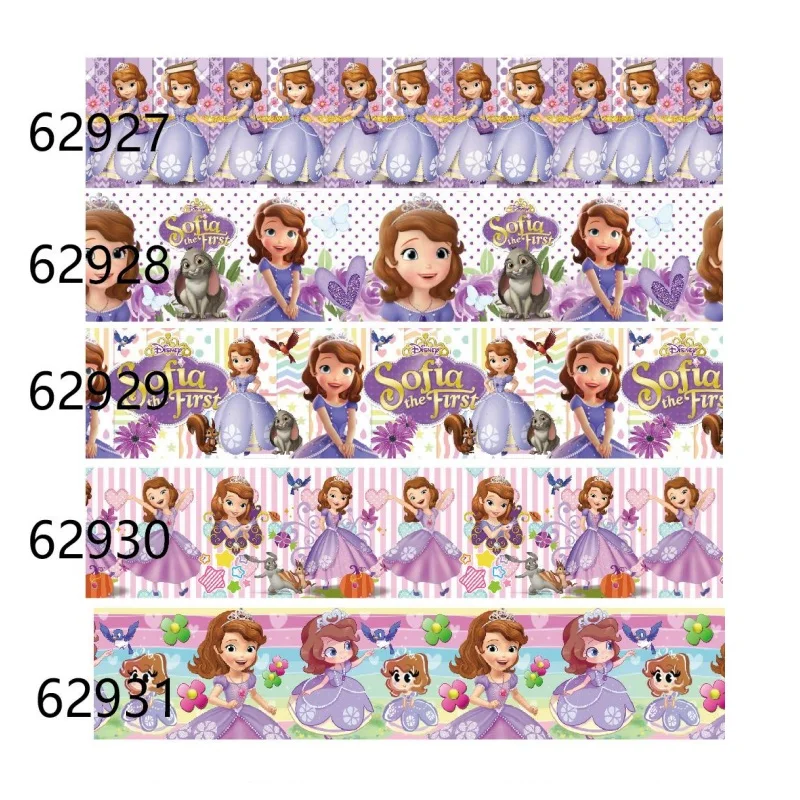 

5 ярдов, корсажная лента Disney Princess Sofia 25 мм 38 мм для бантов