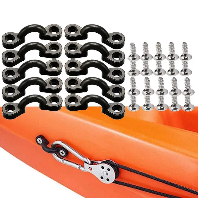 

10/20pcs Kayak C-Shaped Buckle Deck Rope C Buckle Heavy Duty Fastening Kayak Handle Buckles Canoe Boat Accessories