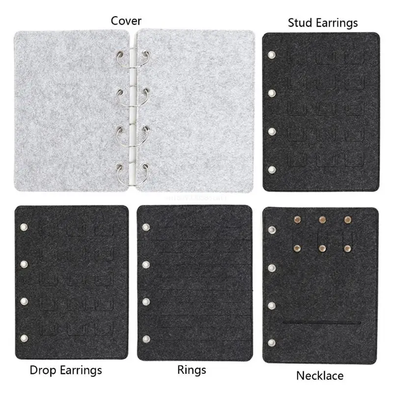

Earring Book Travel Jewelry Storage Cases Holder Portable Jewelry Storage Book Display Box Easy to Use Dropship