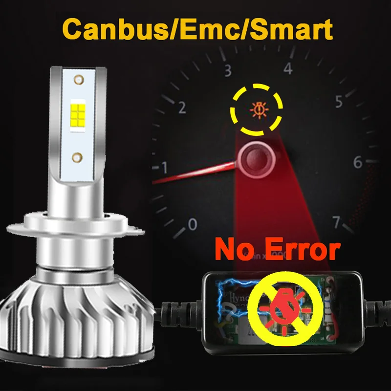 2Pcs Led Headlight Bulbs For Toyota Prado 90 Series 1996 1997 1998 1999 2000 2001 2002 with ACEM-X Chips High Low Beam