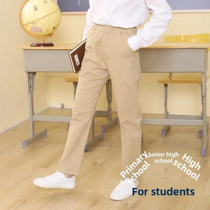 Casual Stylish School Uniform Pants for Primary And Secondary School Students Boys Girls Spring Summer Autumn Seasonal School Pa - 5