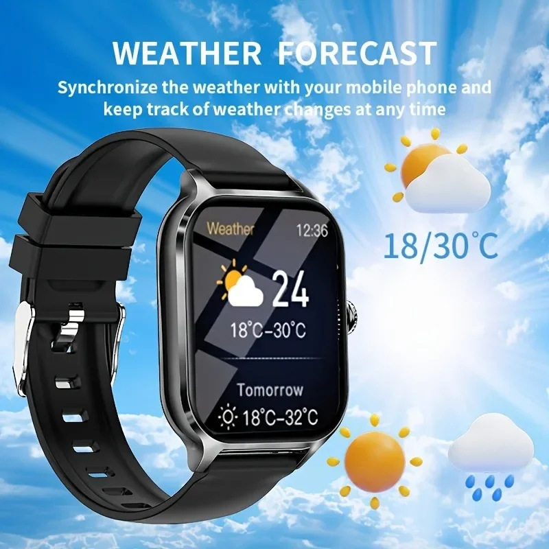 Smartwatch 2025 für Damen und Herren, 2,01 Zoll Full-Touch-Display, Reloj Inteligente Hombre, benutzerdefinierte Zifferblätter, Bluetooth-Smartwatch_voghion.com