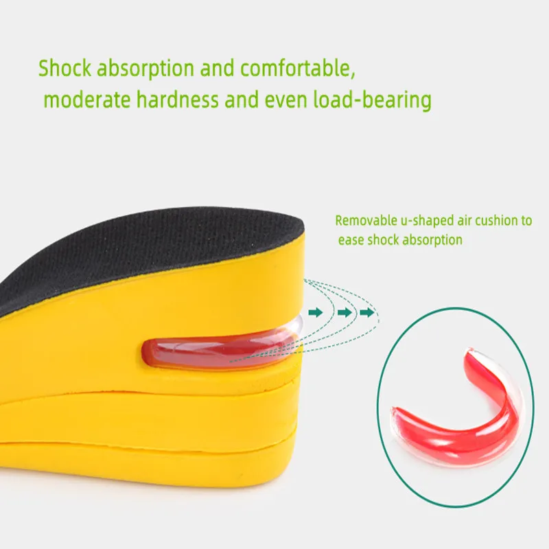 Orthopedic Shoes Sole InsolesCushion Height Lift Adjustable Cut Shoe Heel Insert Taller Shockarch Support Absorbant Foot Pad