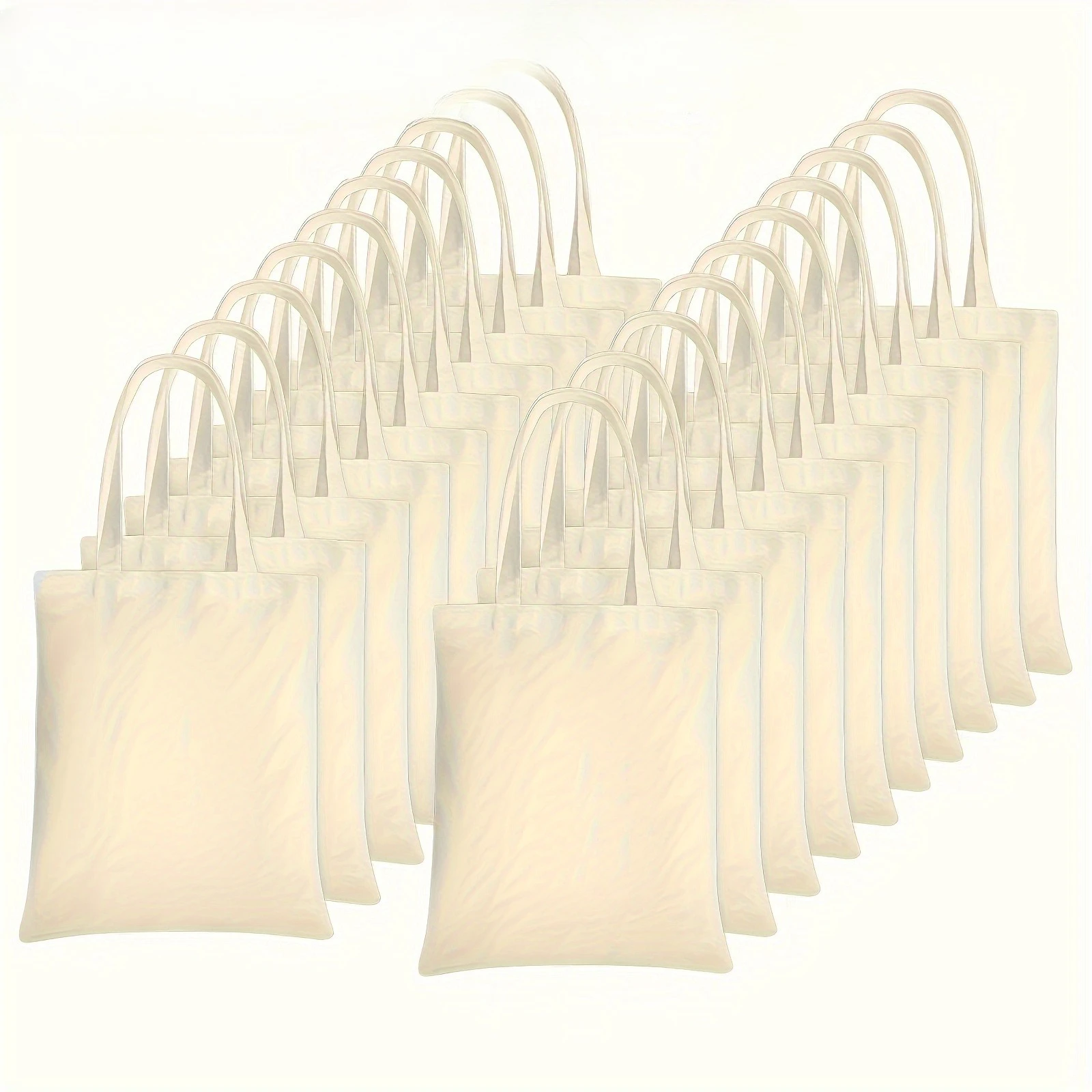 6 Pcs Sublimation Blank Tote Bags â€“ Reusable Shopping Bags with 12oz Thickness, Ideal for Decorating and Personalizing Gifts