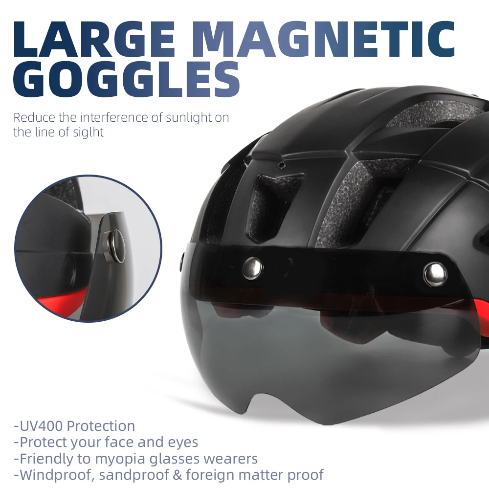 Victgoal Light VICTGOAL Bicycle Helmet Nasal Magnetic Lens