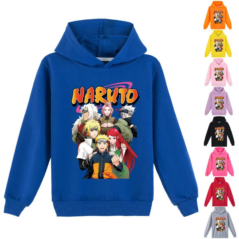

Selling Naruto Cartoon Print Casual Fashion Hoodie Sweatshirt Boys and Girls Trendy Brand Comfortable Children's Clothing Loose